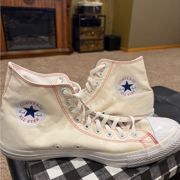 Converse Chuck Taylors All Star High-Tops with Red Stitching - Picture 1 of 7